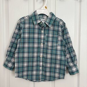 Teal Plaid Button-Up Shirt | Carter’s 3T